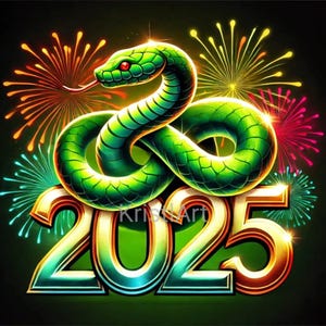 Happy New Year 2025. Serpente