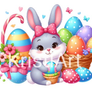 Delicious Easter Clipart, Digital Download, Easter Bunny, +1 Free Clipart