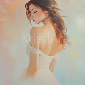 Ritratto femminile, immagine digitale, stampa ritratto donna, Arte murale feminile.