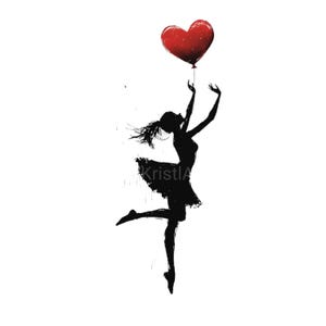 Clipart ragazza  con cuore, 9 immagini di alta qualità ,immagine stampabile.