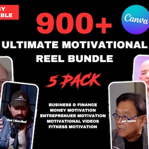 900+ pacchetti video motivazionali definitivi / 5 pacchetti di nicchia / contenuti virali pronti per la pubblicazione per Instagram Reels, TikTok e YouTube Shorts