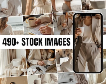 Neutral Aesthetic Stock Photos: 490+ Girl Boss Images (MRR PLR)