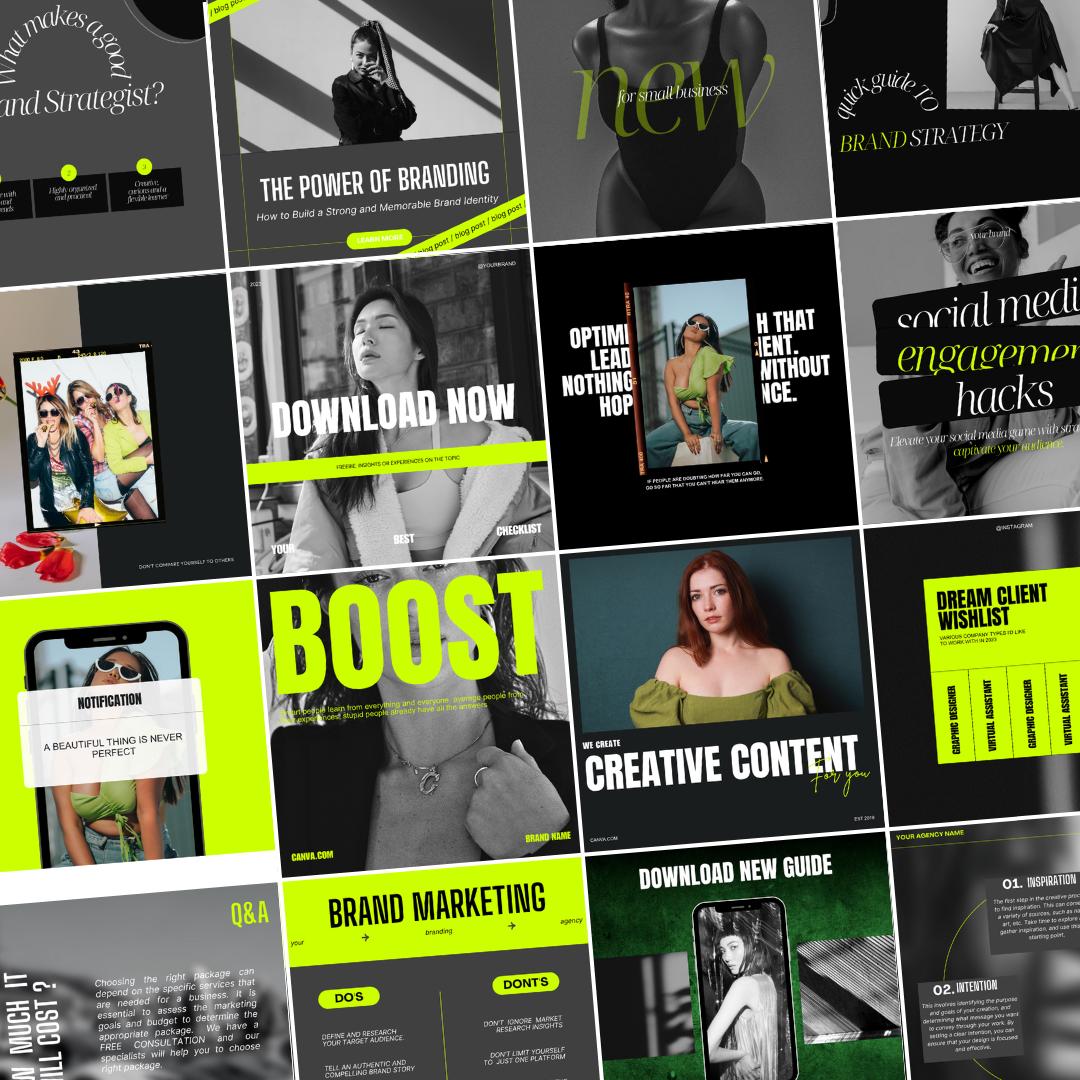 400 Digital Marketing Agency Social Media Posts: Canva Templates - Etsy