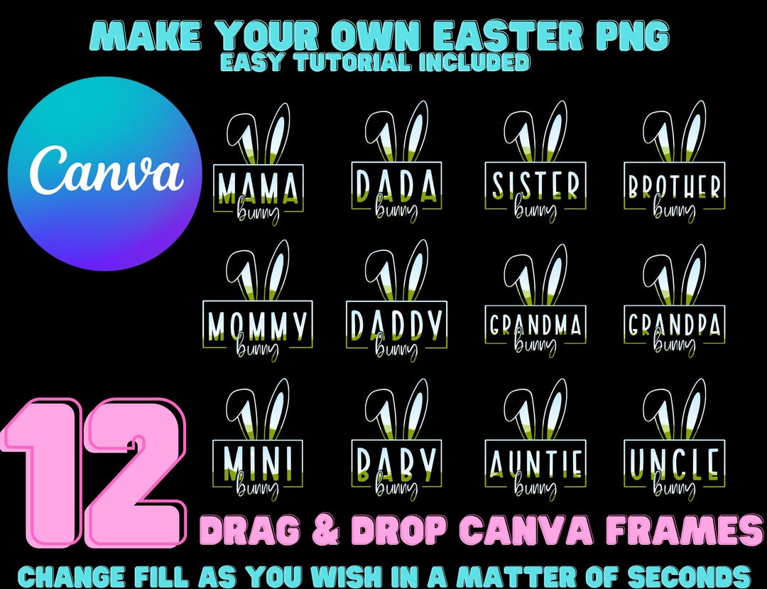 Canva Frames Templates Easter Canva Frames Happy Easter Bunny