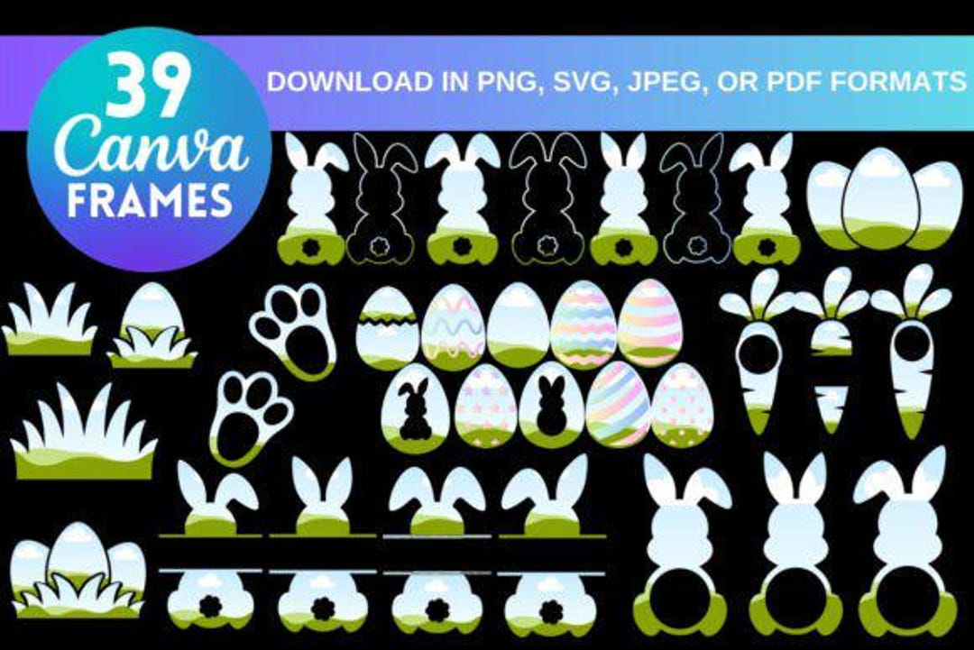 Canva Frames Templates Easter Canva Frames Happy Easter Bunny