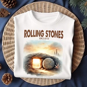 Rolling Stones PNG – Christelijke opstandingsgraf, Christelijk Pasen, Lege tombe PNG, Hij is opgestaan ontwerp voor paassublimatie, T-shirts