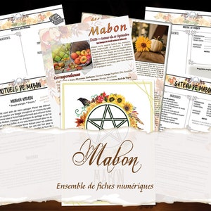 Mabon、Équinoxe D'automne、Grimoire Français、Impression païenne、Grimoire imprimable en français、Roue de l'année、Fêtes sorcières、LOB