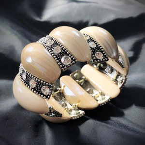 Cuff style bracelet costume jewelry vintage statement piece