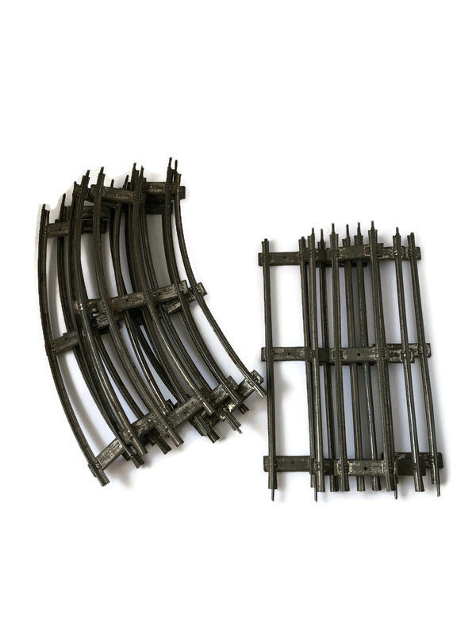 Antique toy railroad metal train tracks 14 pieces Etsy