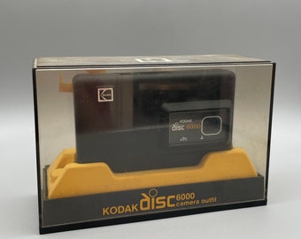 Kodak Disc 6000 camera rare vintage 1980s photography collectible in original display case with booklets
