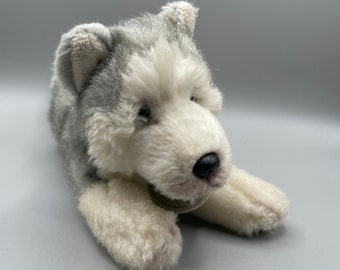 Vintage Yomiko Classics Husky Dog Russ Berrie stuffed animal stuffy plush toy