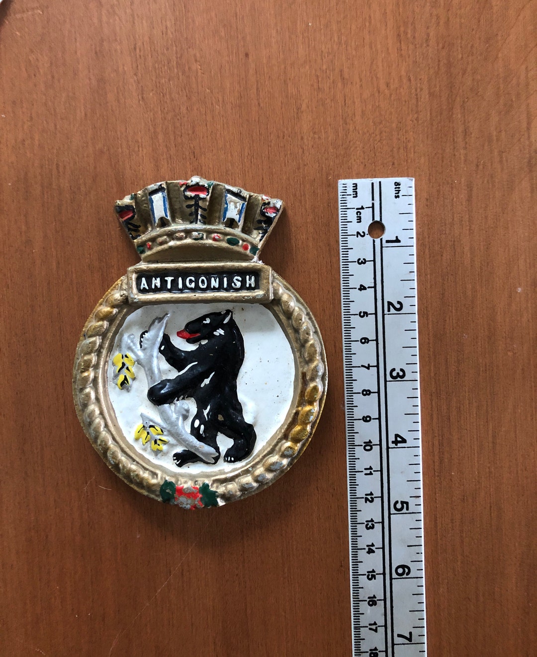 Vintage HMCS Antigonish TAMPION Ships Crest Badge RCN Royal Canadian