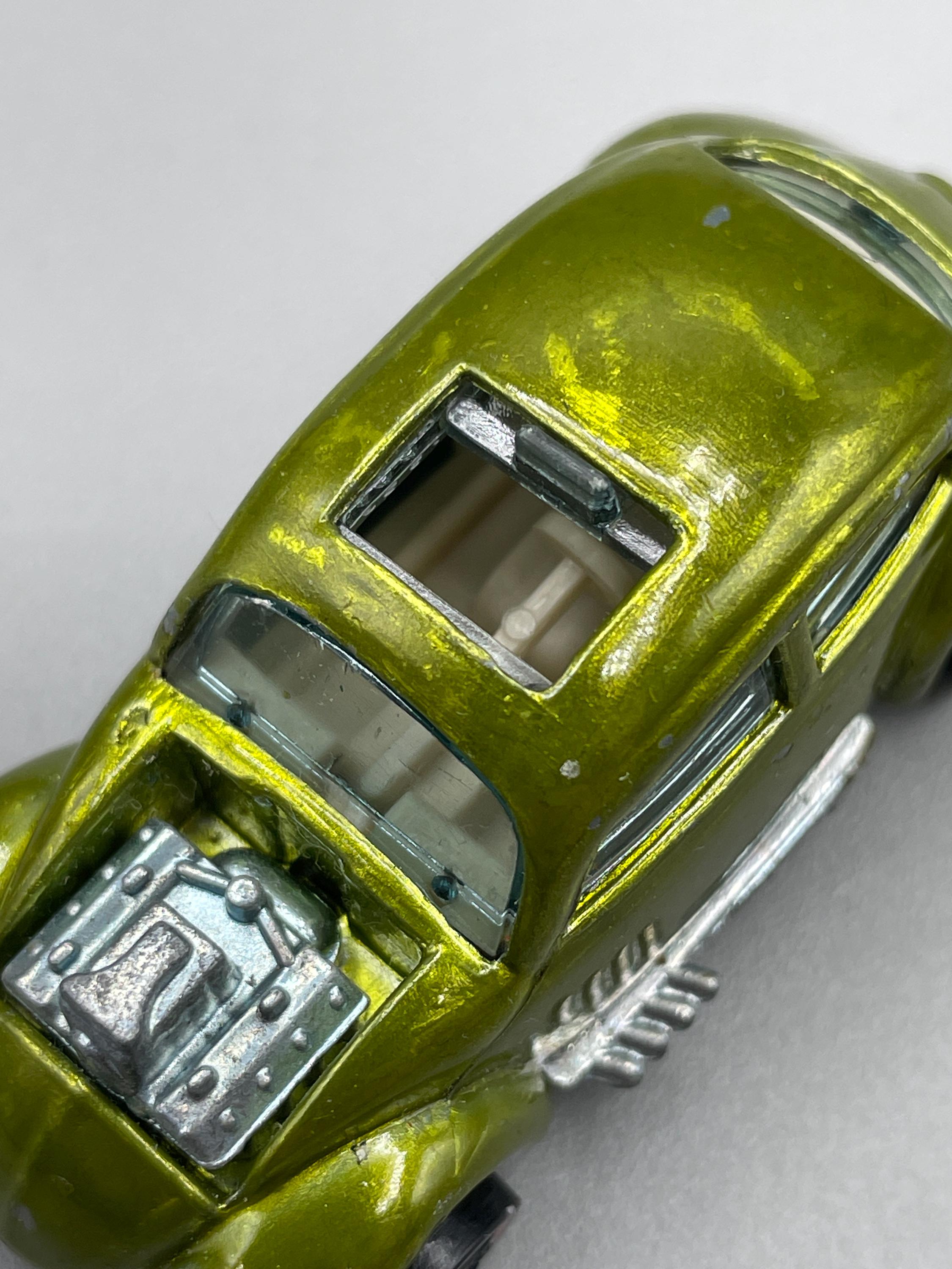 Vintage 1967 Mattel Hot Wheels Redline Custom Volkswagen Car Olive