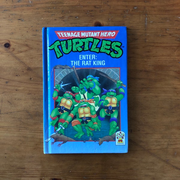 Libro vintage de las Tortugas Ninja Adolescentes Mutantes de los años 90: Enter: The Rat King de Maureen Spurgeon, edición del Reino Unido
