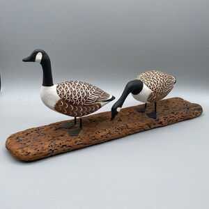 Ganso canadiense vintage tallado a mano por (Ercell