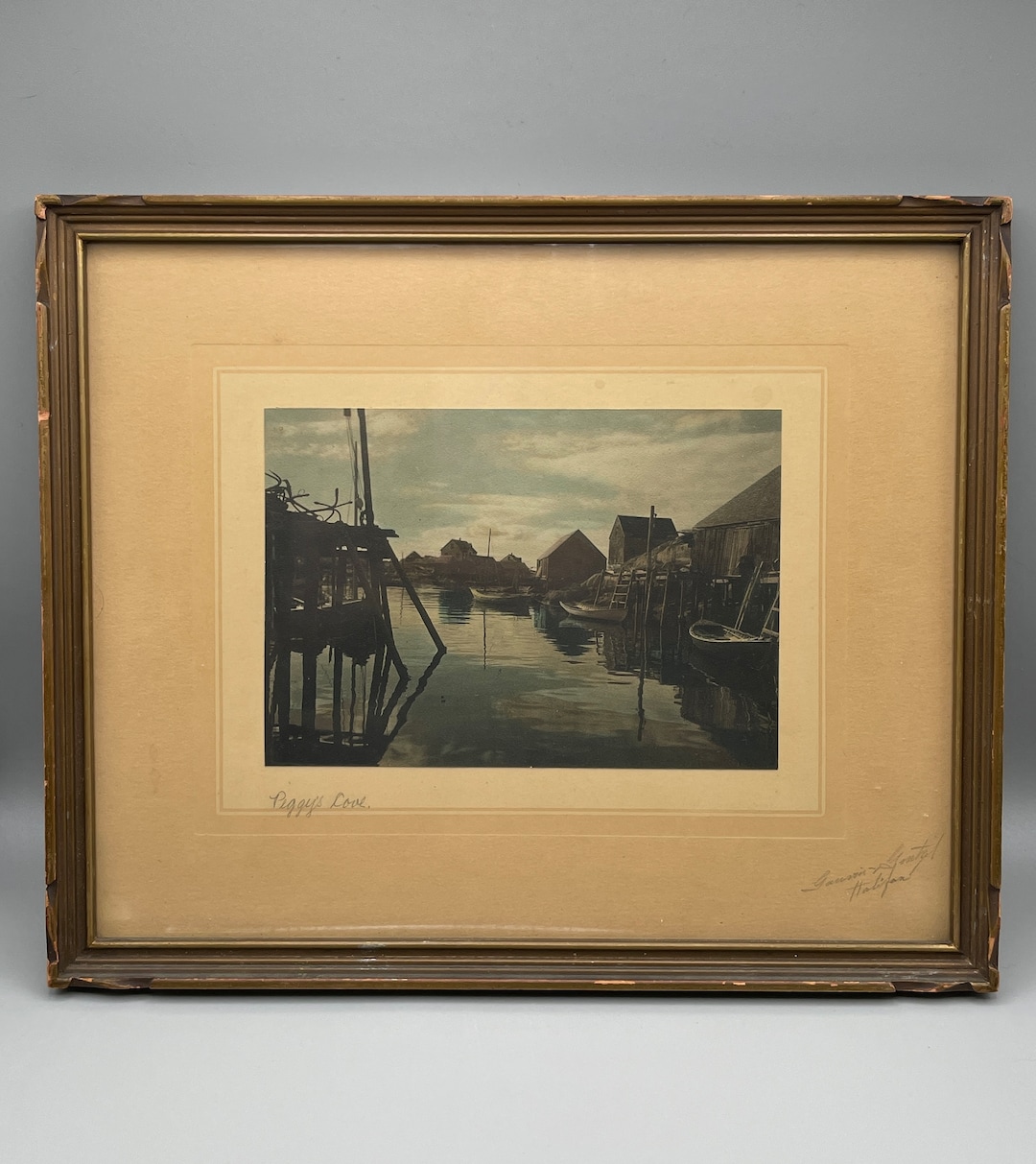 1920s Peggy's Cove Nova Scotia Hand Tinted Photograph by Etsy