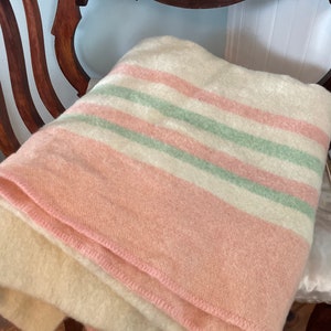 1970s Cannemara Big size Wool Blanket MADE IN REPUBLIC IRELAND ヴィンテージウールブランケット ラグ 大判 アイルランド製 チェック柄 1970s Cannemara Big size Wool Blanket MADE IN REPUBLIC