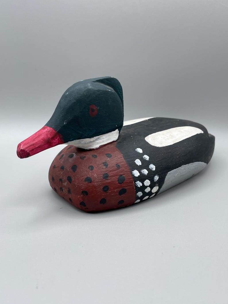 Vintage Nova Scotia Wooden Merganger Duck Handcarved by Archie Levy ...