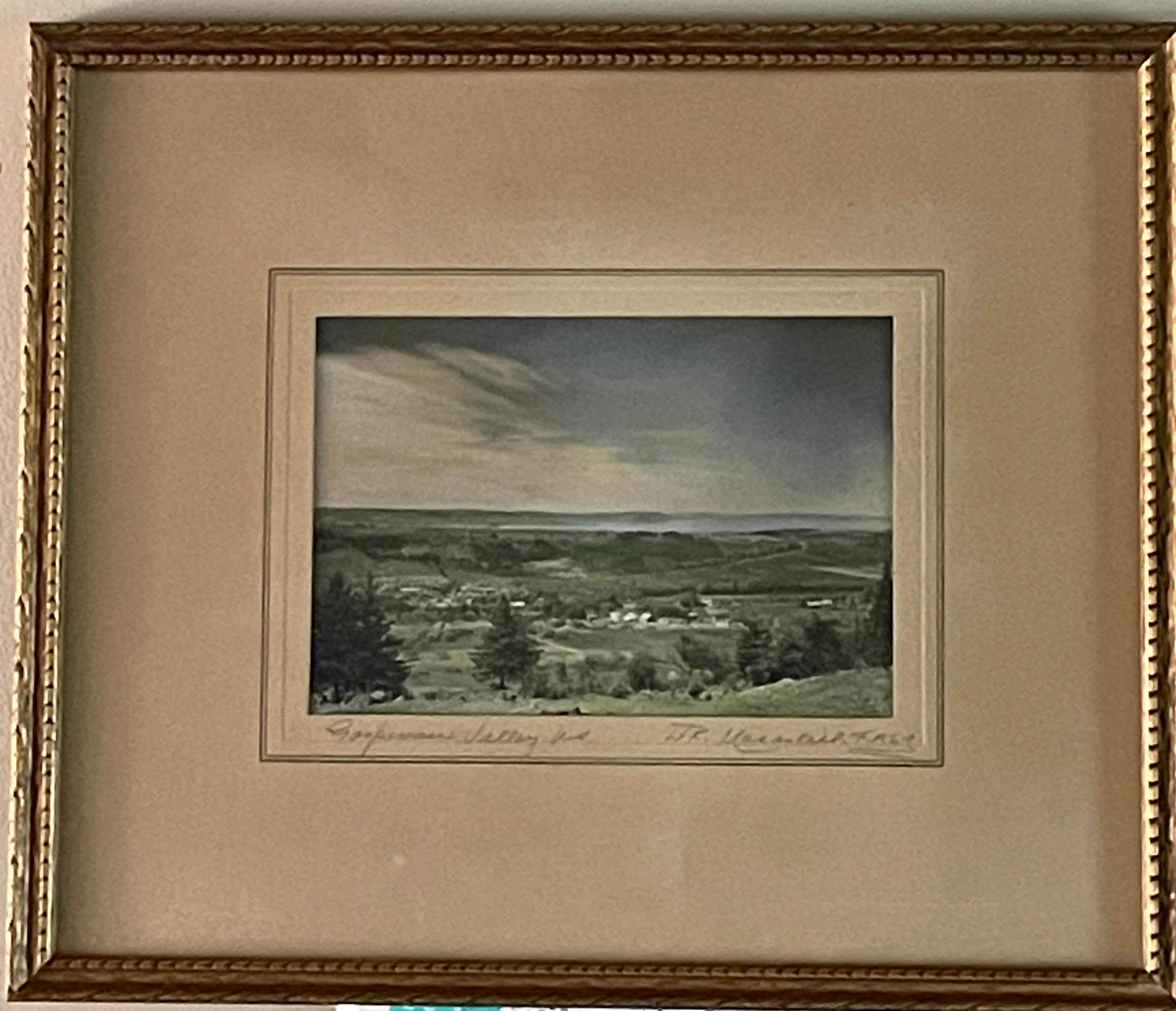 W.R. MacAskill antique signed original Photograph of Gaspereau Valley, Nova Scotia, Annapolis Valley landscape
