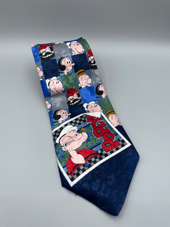 Vintage Popeye and Olive Oyl Hanna Barbera Neckti… - image 1