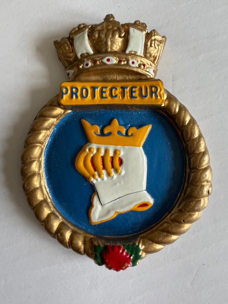 Vintage HMCS Protecteur TAMPION Ships Crest Protecteur Protecteur-class ...