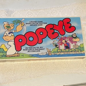 Boîte de jeu de société vintage Popeye ( 1983 ) / Parker