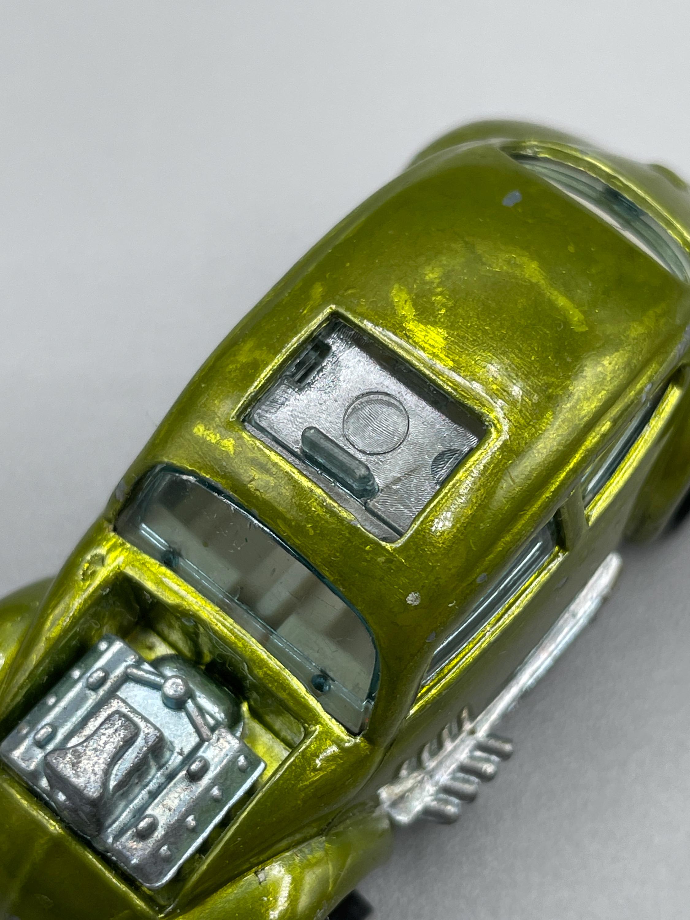 Vintage 1967 Mattel Hot Wheels Redline Custom Volkswagen Car Olive