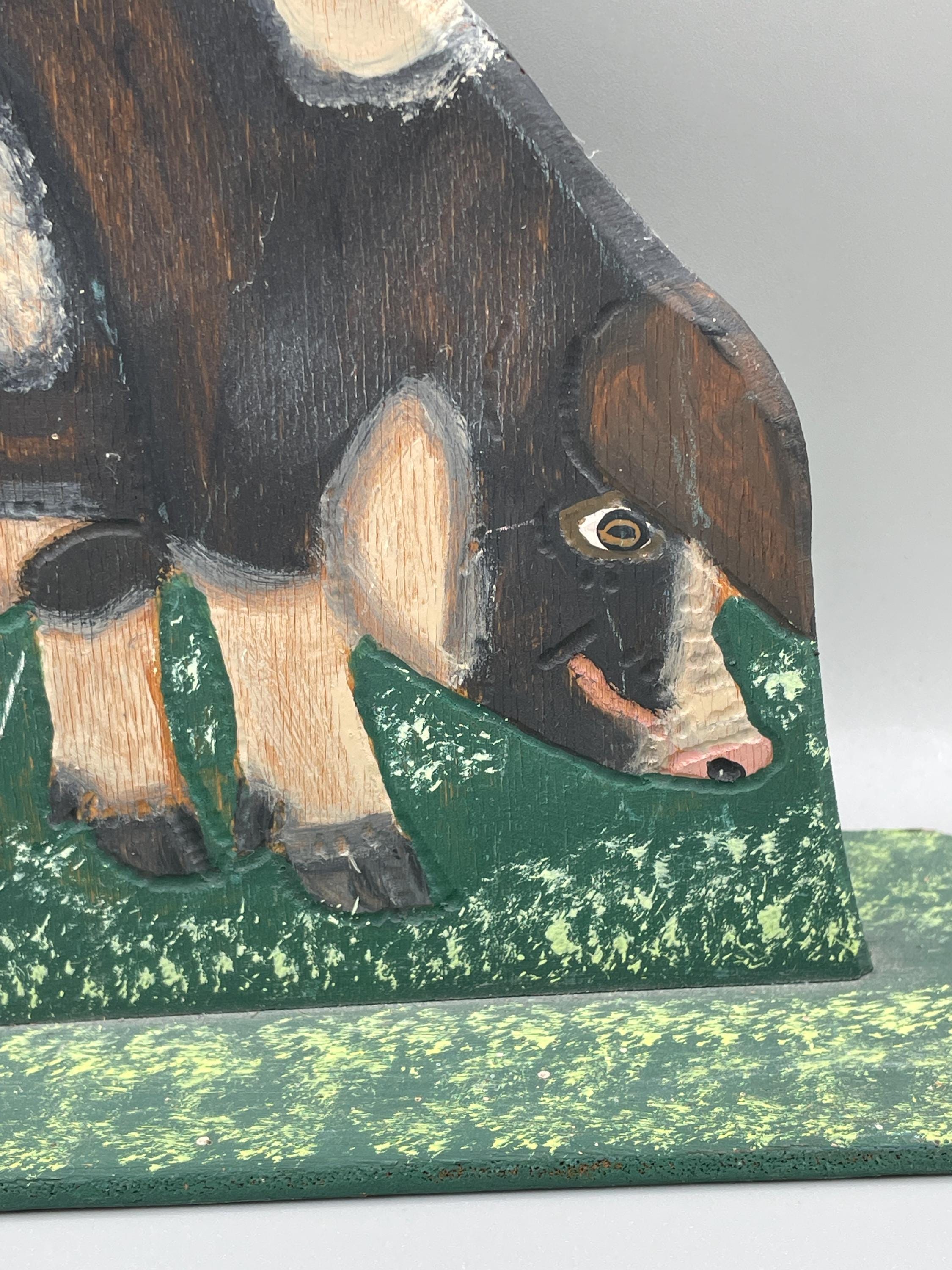 Folk Art PIG by Menno Shirk of Lancaster, Pennsylvania Signed