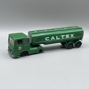 Caltex Texaco Gasöl Tankwagen 1960er Jahre Spielzeug Lastwagen Cab-Over Flatfront