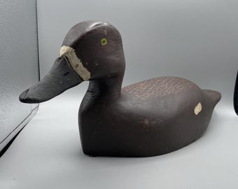 Vintage American Handmade decoy duck, Bundy & Company Wooden decoy