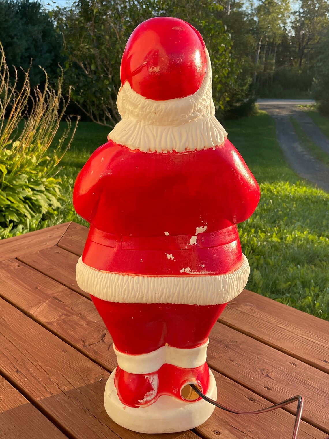 Vintage Santa Claus Blow Mold Red Santa Holding His Christmas List - Etsy