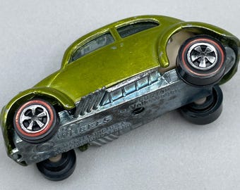Vintage 1967 Mattel Hot Wheels Redline Custom Volkswagen Car Olive