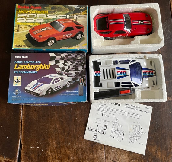 Vintage Radio Shack Radio Controlled Toy Race Cars in Original Boxes Lamborghini and Porsche 928 Etsy