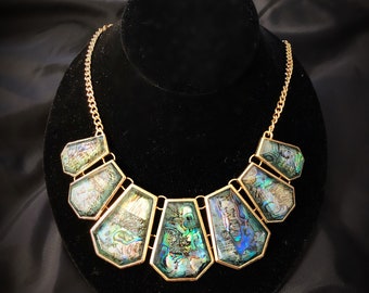 Costume jewelry necklace Beautiful Jade green vintage statement piece