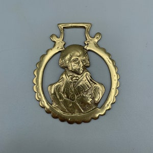 Lord Nelson Horse brass harness antique medallion for martingales or breast straps brass