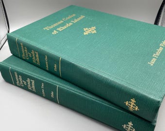 Rare 1987 Thomas Cooke of Rhode Island Genealogy 2-Volme Book Set by Jane Fletcher Fiske - Pristine Fine Condition