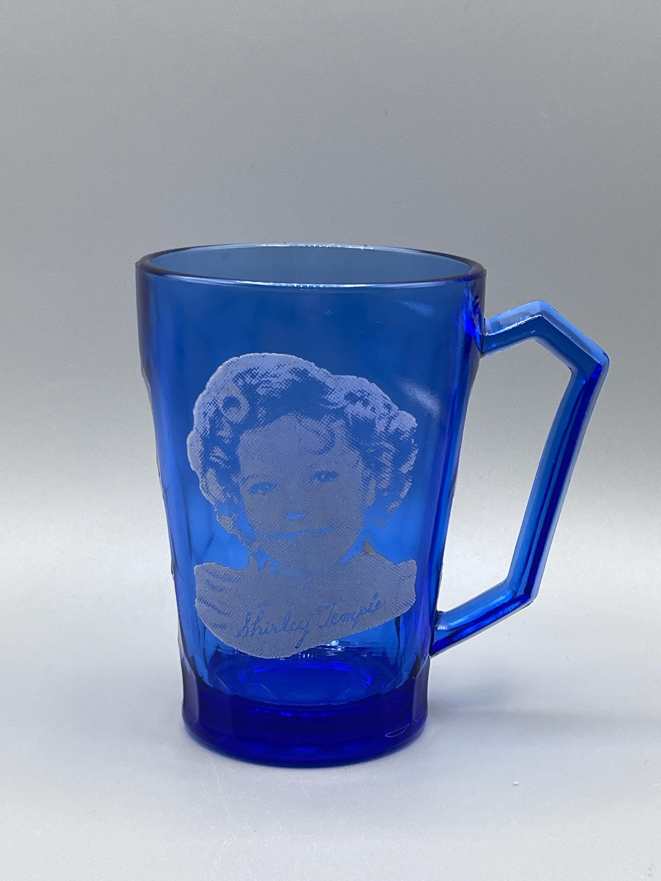 激レアPerfection553ストーブ30’s ビンテージブルーアンティーク Shirley Temple 1930s Cobalt Blue Depression Glass Child's Glass