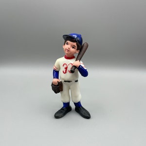 Vintage 1970s Baseball player cake topper Baseball / Sports party theme