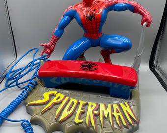 ヴィンテージスパイダーマンプッシュボタン固定電話