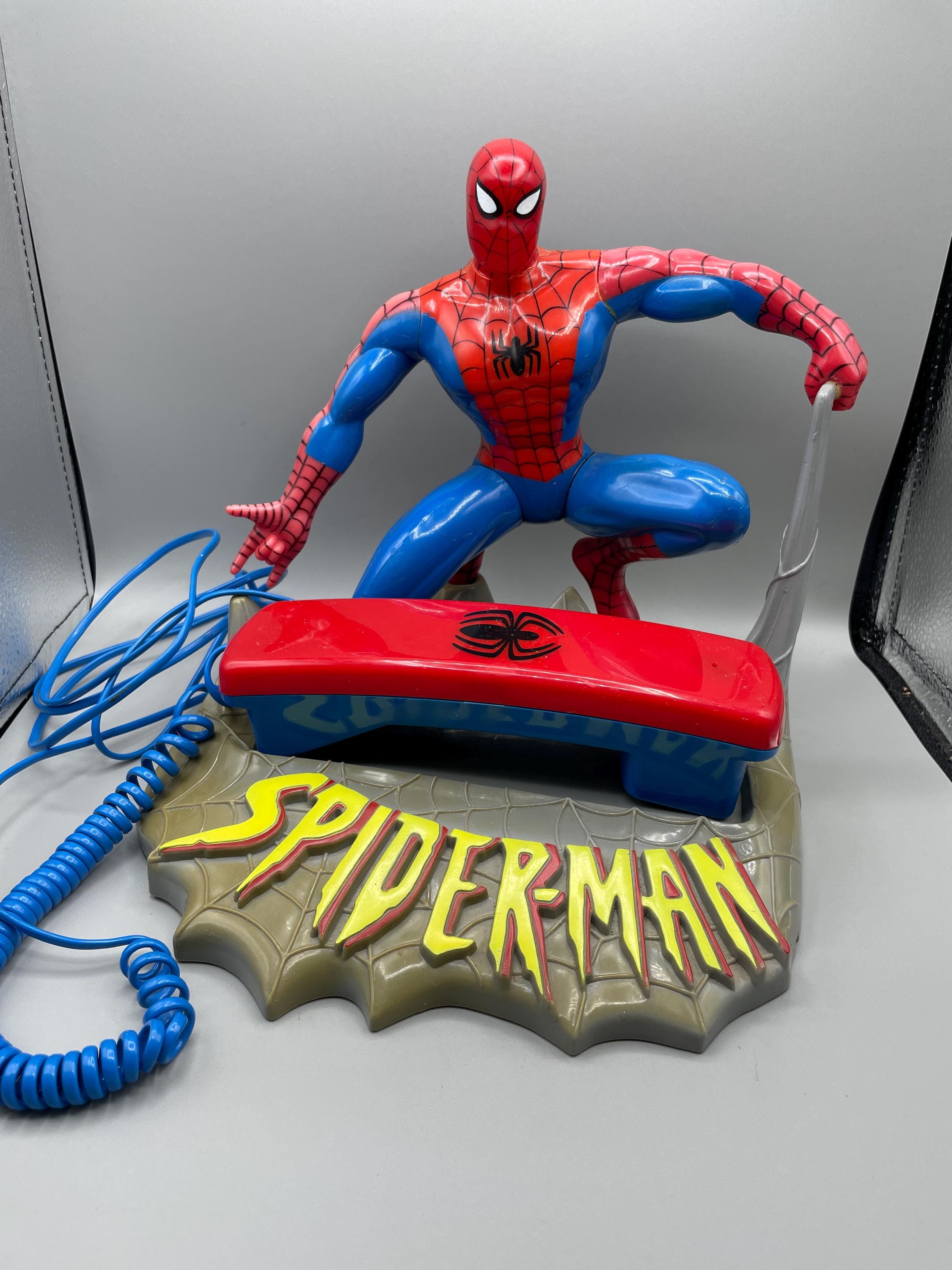【希少】ビンテージ　スパイダーマン　テレフォン Vintage Spider Man Marvel Comics Corded Home Phone Landline