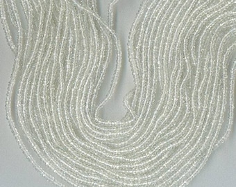 13.75" Strand 3.5mm Faceted White Topaz Rondelle Beads