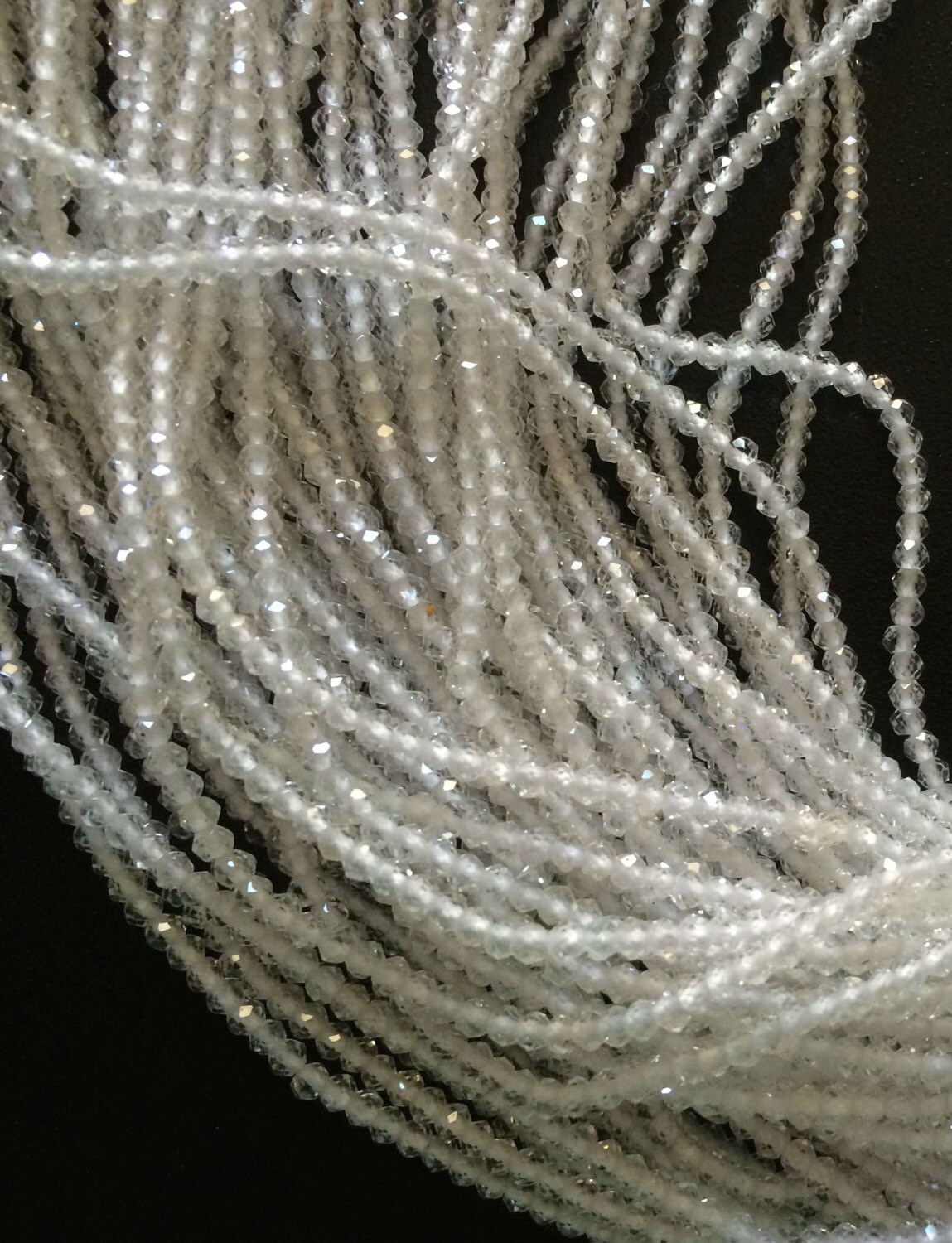 13.5 Strand GEM AAA 2mm Round Micro Faceted White Topaz - Etsy