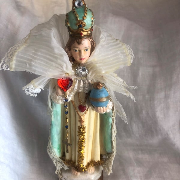 Antique Infant of Prague Statue Etsy