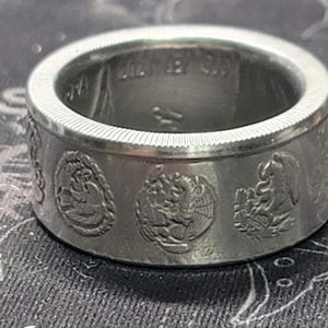 Mexican libertad coin ring .999 silver