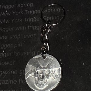 silver mexican libertad coin keychain