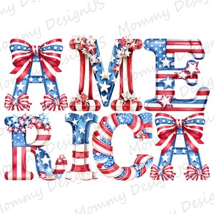 American Flag Coquette PNG | Patriotic American Girly Design Digital Download File | 4th Of July Sublimation for Print PNG