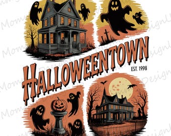 Trendy Halloweentown PNG, Spooky Season Pumpkin Design, Halloween Ghost Themed