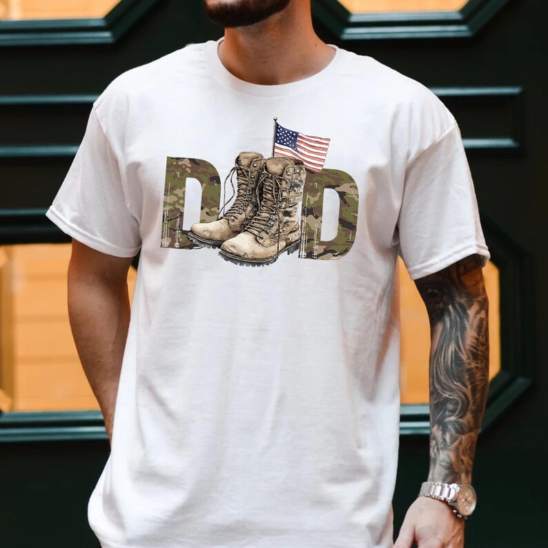 Military Dad Tribute With Combat PNG | Camouflage American Daddy Design ...