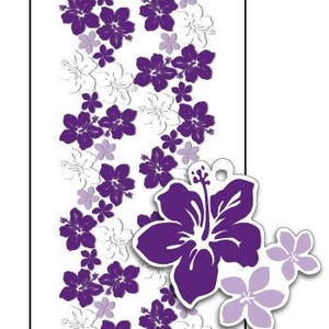 Candy Lei Kit Graduation Lei Birthday Lei Hibiscus Lei Pary Favors Monstera Lei Maile Lei Hawaiian Lei Aloha Mahalo Island Local Grindz Lei Hibiscus - Purple