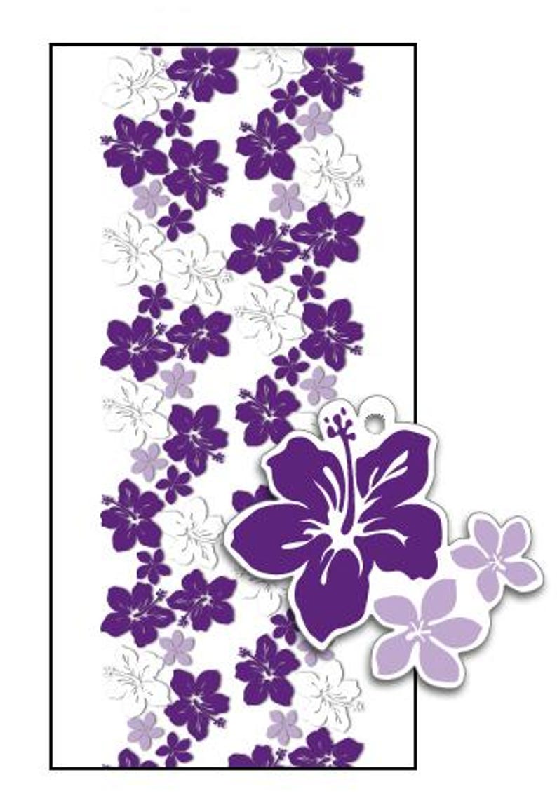 Candy Lei Kit Graduation Lei Birthday Lei Hibiscus Lei Pary Favors Monstera Lei Maile Lei Hawaiian Lei Aloha Mahalo Island Local Grindz Lei Hibiscus - Purple
